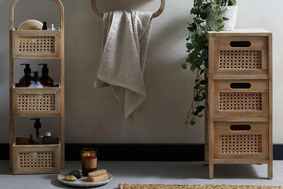French Cane Natural Drawers