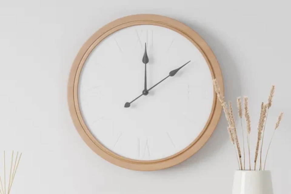 Cream Compton Wooden 45cm Clock