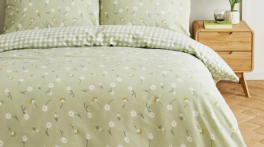 Rosie Seafoam Cotton Blend Duvet Cover Set