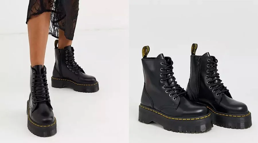 Jadon Smooth Leather Platform Boots by Dr Martens