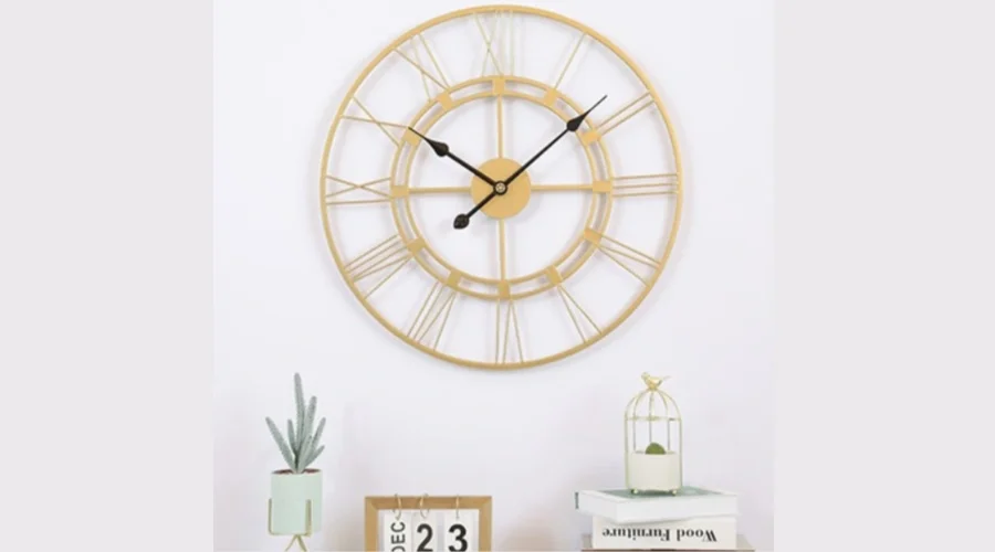 Nordic metal roman numeral wall clocks