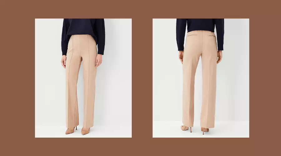 The High Waist Straight Pant in Twill