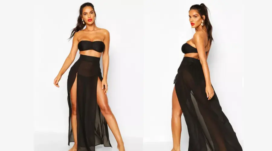 Essentials Split Leg Maxi Beach Skirt