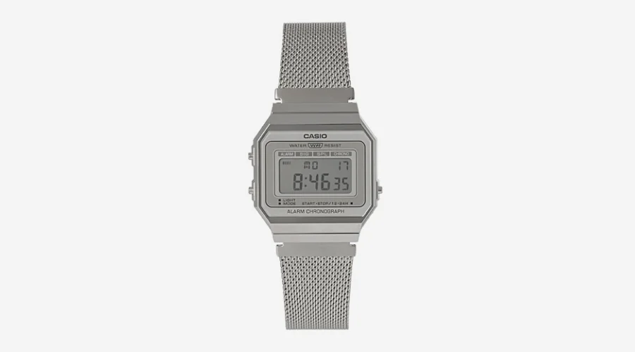 Casio retro silver digital watch for women