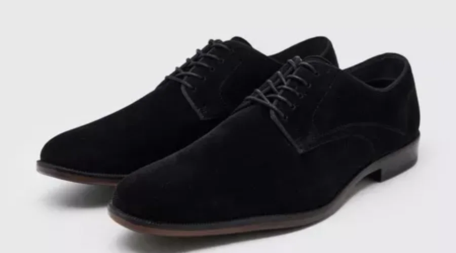 Faux suede derby