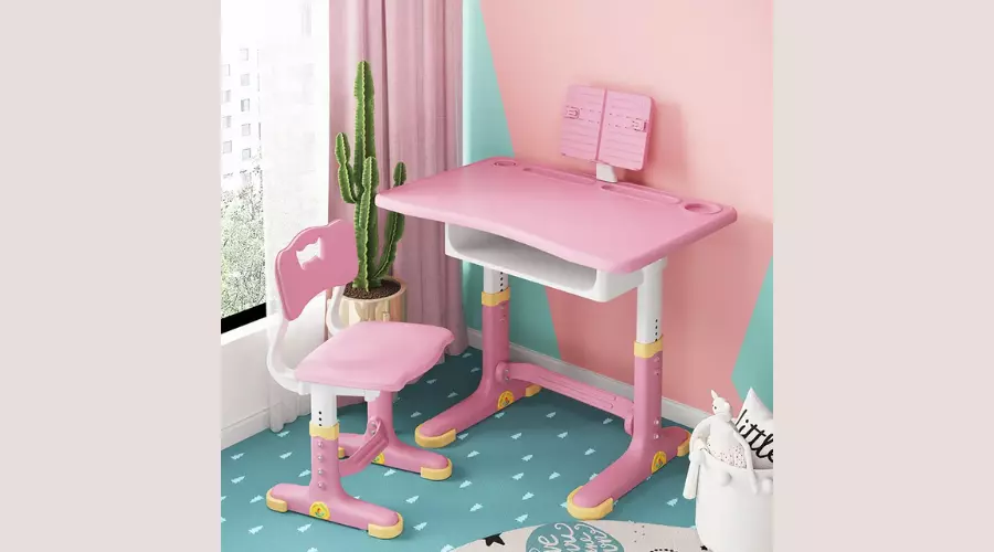 GOF Furniture Tiara Pink Kids Table and Chair