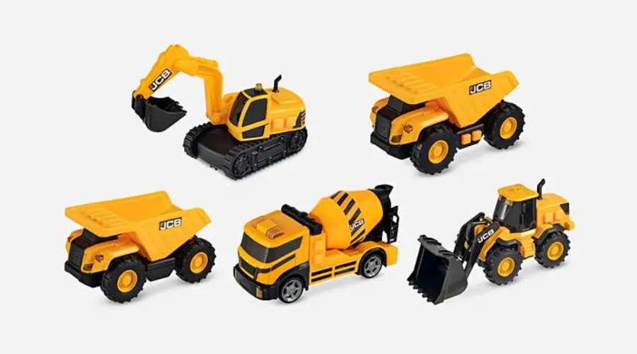 JCB Lights and Sounds Construction Vehicle 5 Pack