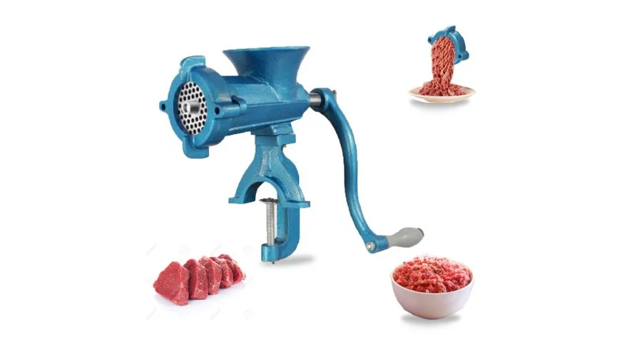Manual Hand Operated Meat Grinder with Wide Hopper