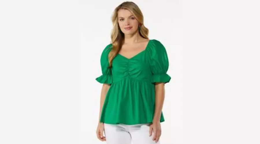 Ruched Sweetheart Top