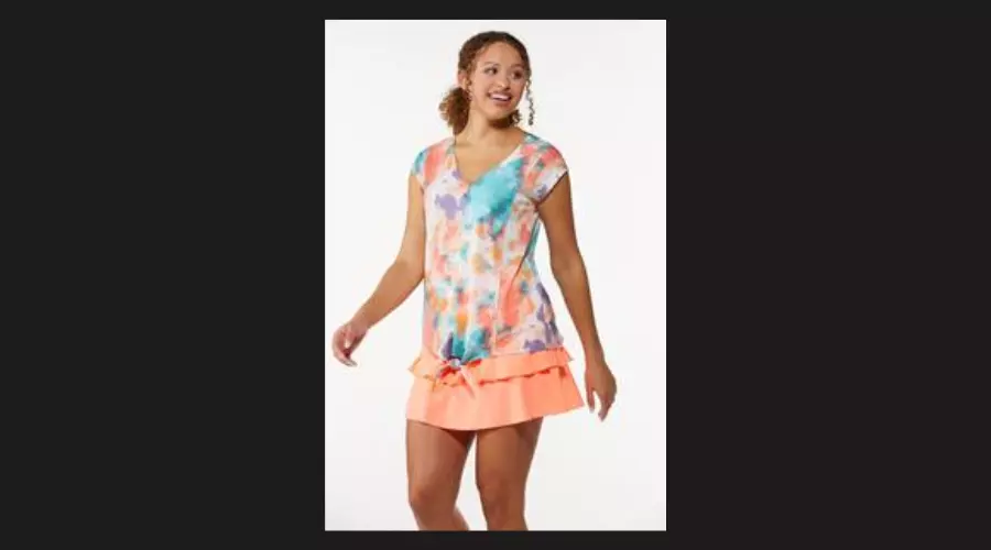 Tie Dye Twist Front Top