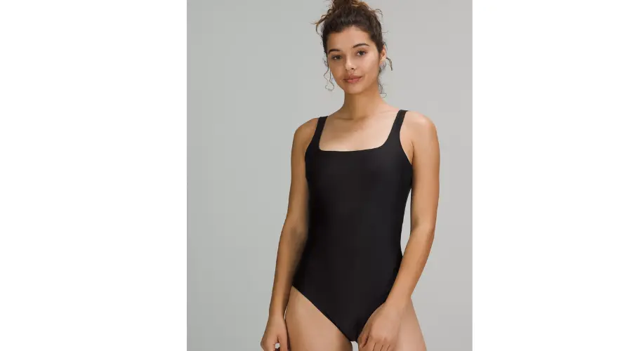 Waterside Square-Neck One-Piece Swimsuit