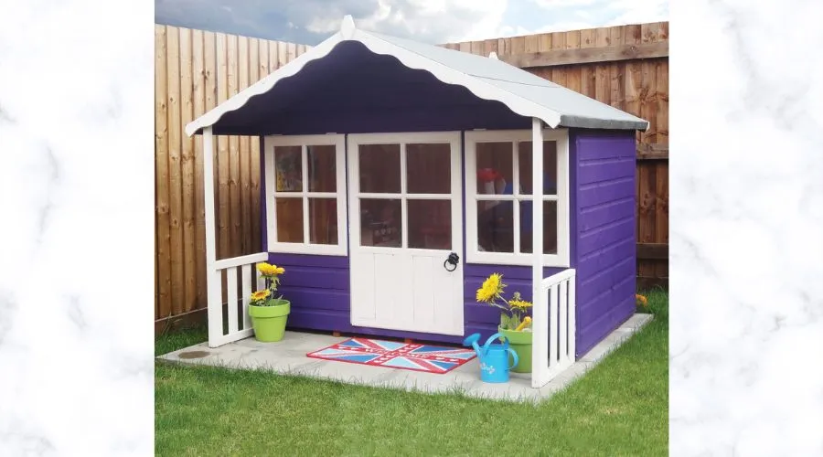 Shire 6 x 5ft pixie wooden playhouse with veranda