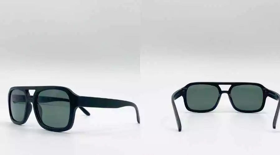 70's Navigator Sunglasses In Matte Black