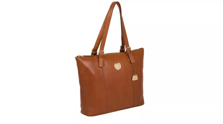 'Aster' Hazelnut Leather Tote Bag