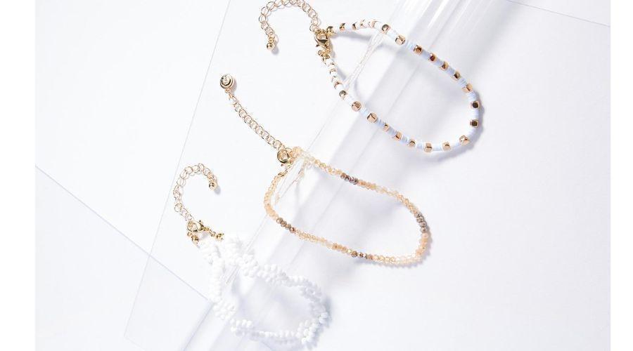 Daisy Charm Layered Anklet