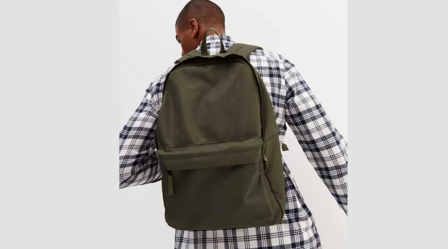 Khaki Pocket Front Backpack