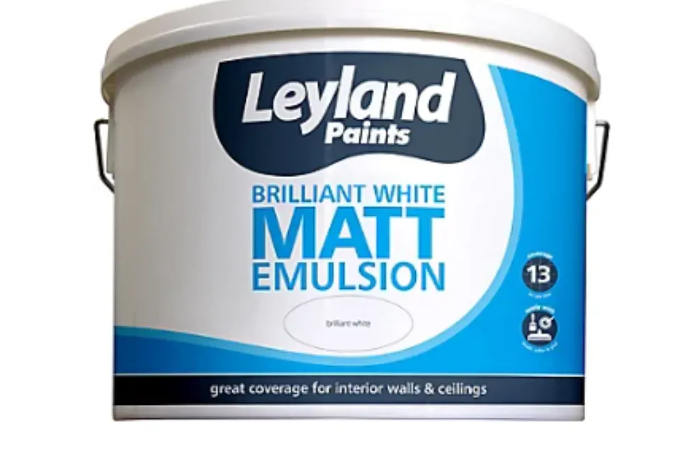 Paint, 10L Leyland Pure Brilliant White Matt Emulsion