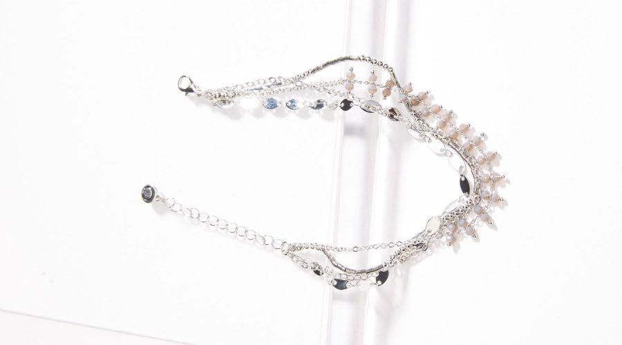 Rondelle Chain Layered Anklet