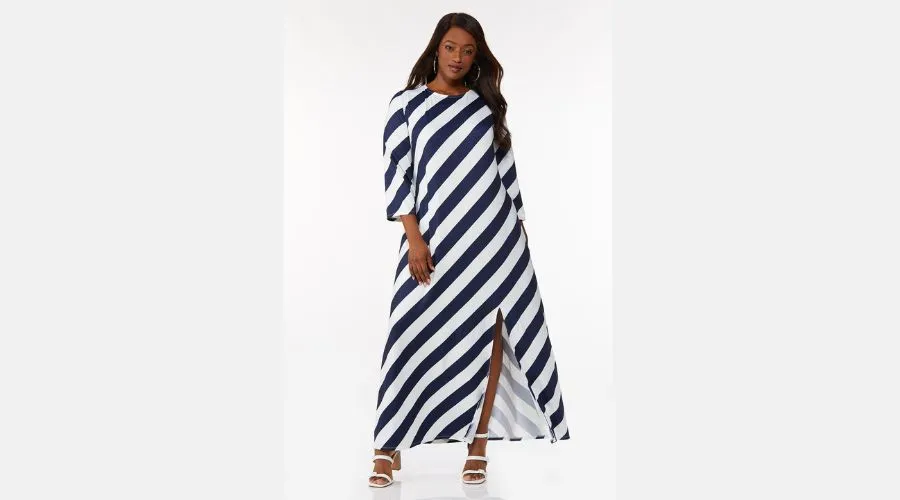 The Fashions' Petite Diagonal Stripe Maxi Dress