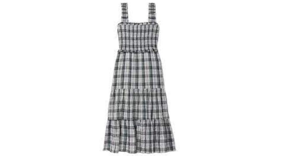 Beard Ziada Shirred Checked Cotton-blend Midi Dress by Veronica