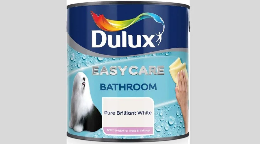 Dulux Easycare Bathroom Soft Sheen Emulsion Paint - Pure Brilliant White 