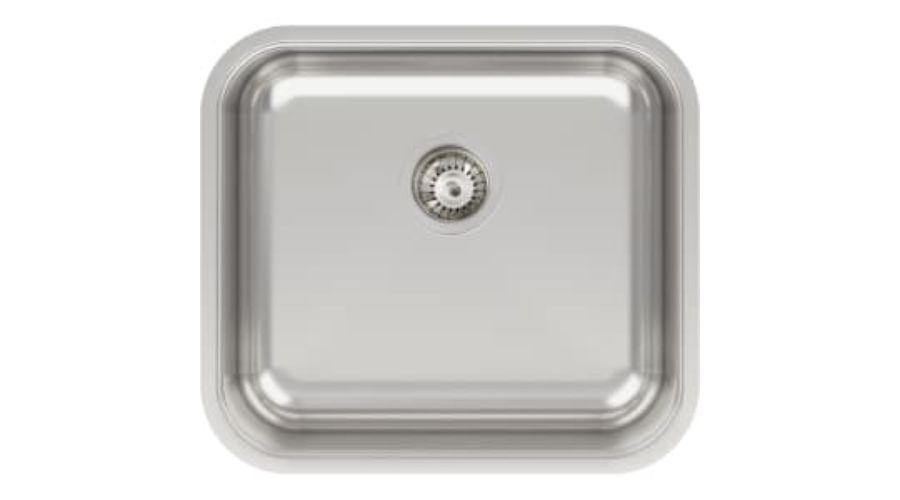 Belfast 1-bowl kitchen sink in stainless steel from Abode