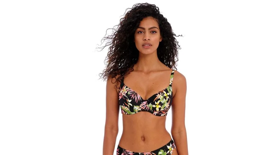 Savanna Sunset Wired Plunge Bikini Top D-H
