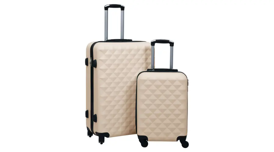 VidaXL 2 Piece ABS Gold Hard Case Set