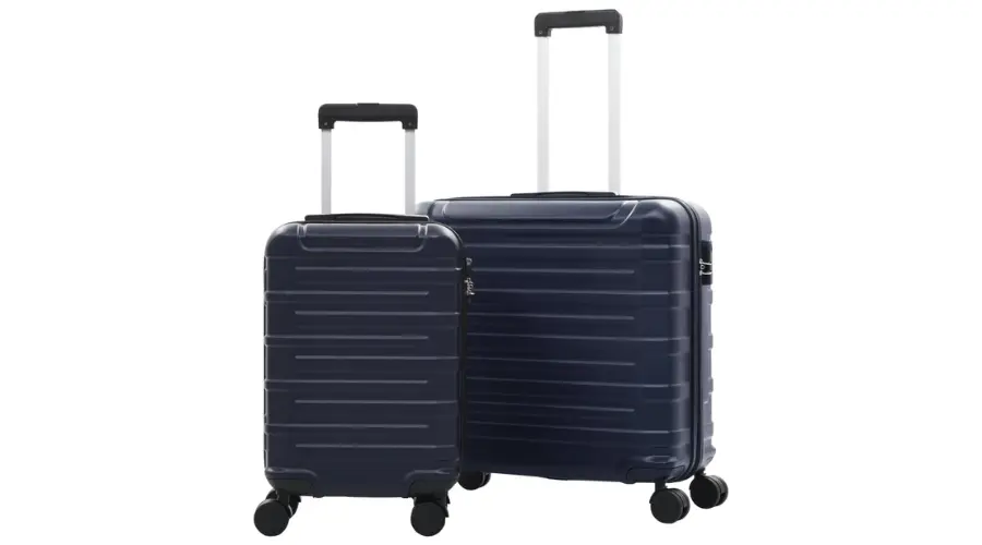 VidaXL 2 Piece ABS Navy Blue Hard Case Set