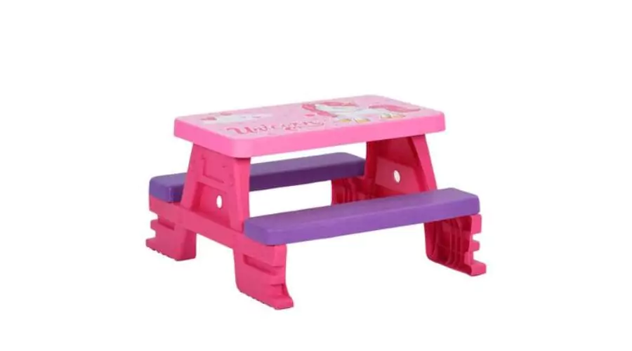 Children's Picnic Table with Benches Pink
