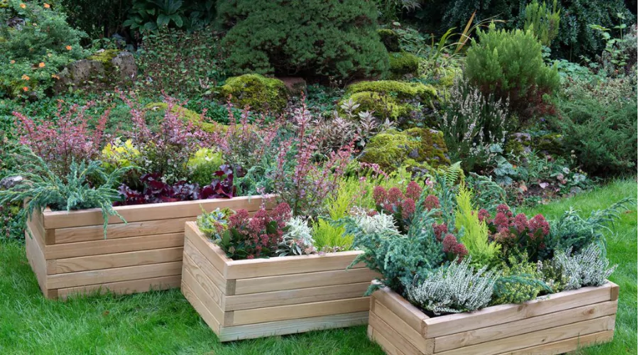 Set of 3 Forest Garden Durham Rectangular Planters