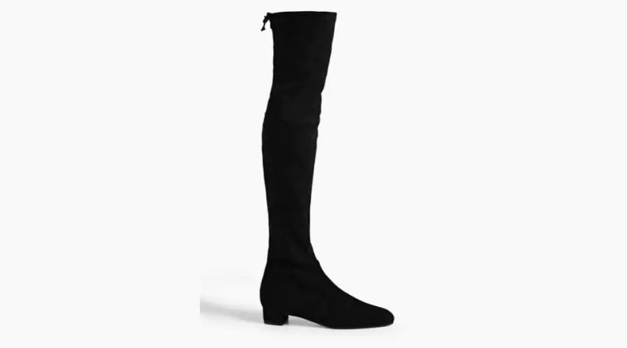 Stuart Weitzman Genna Stretch-Suede Thigh Boots