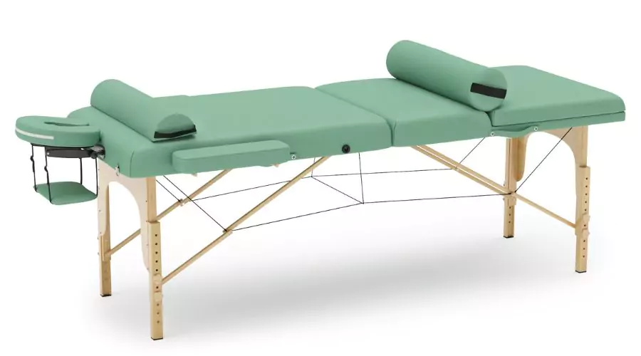  3-zone massage table including accessories