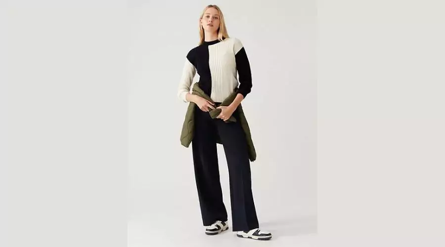 Twill Wide Leg Trousers