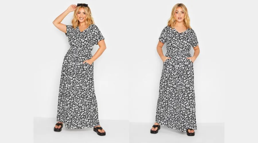 Floral maxi t-shirt dress