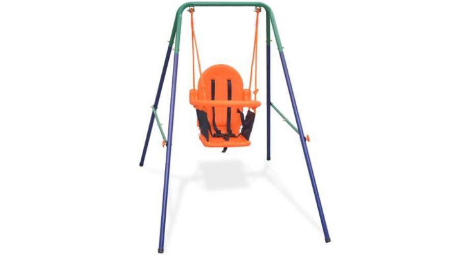 VidaXL Toddler Swing Set with Safety Harness Orange