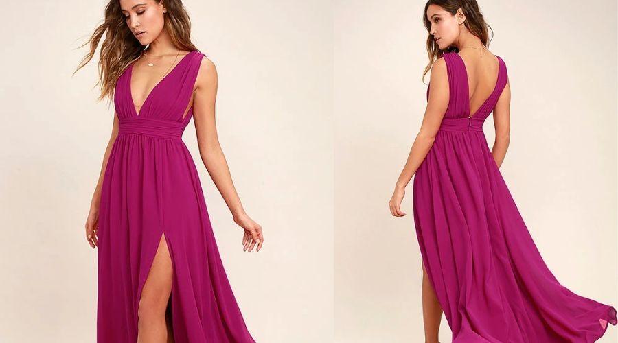 Heavenly Hues Maxi Dress in Magenta