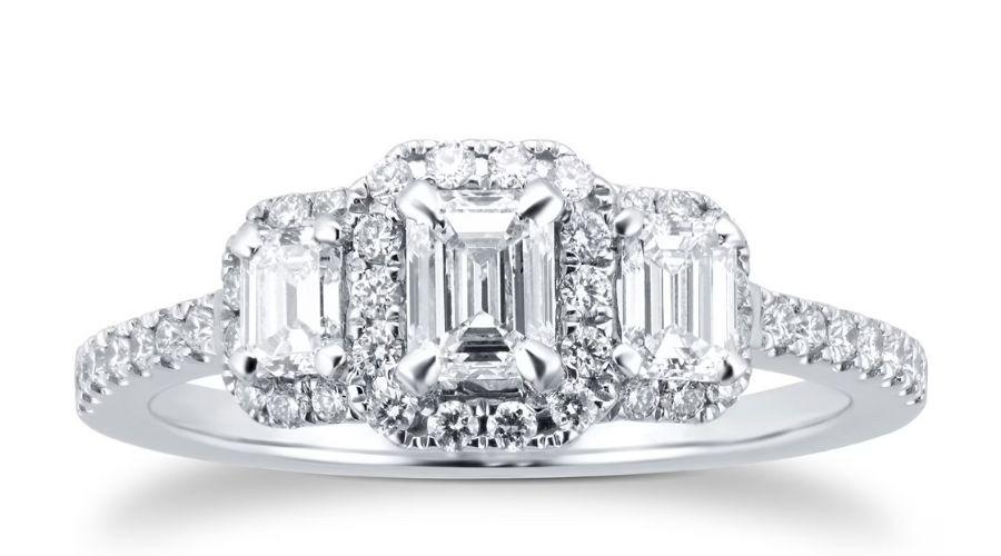Amelia Platinum 1.00cttw Diamond Engagement Ring