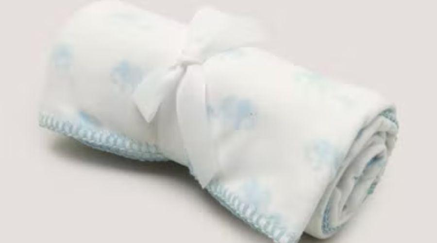 Blue Elephant Fleece Baby Blanket