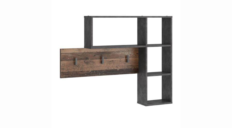 Wall-mounted Coat Rack 4 Open Compartments Anthracite