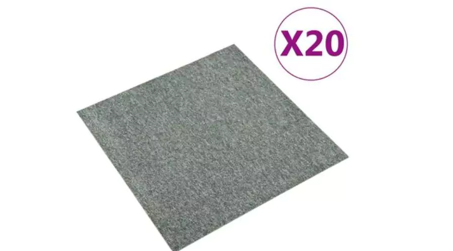 Carpet Floor Tiles 20 pcs 5 m² 50x50 cm Green 