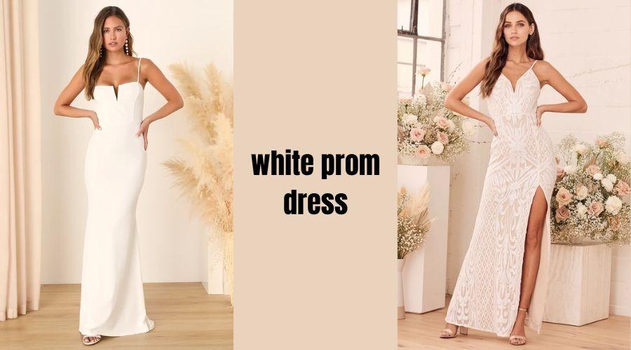 white prom dress