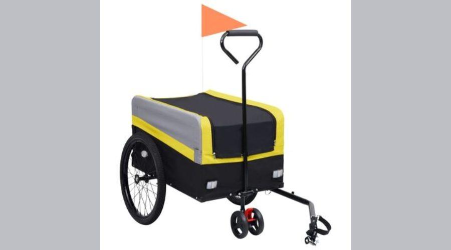 XXL Cargo Bike Trailer & Trolley Yellow Grey and Black