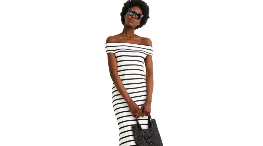 Bodycon Dress - Striped | celebzero 