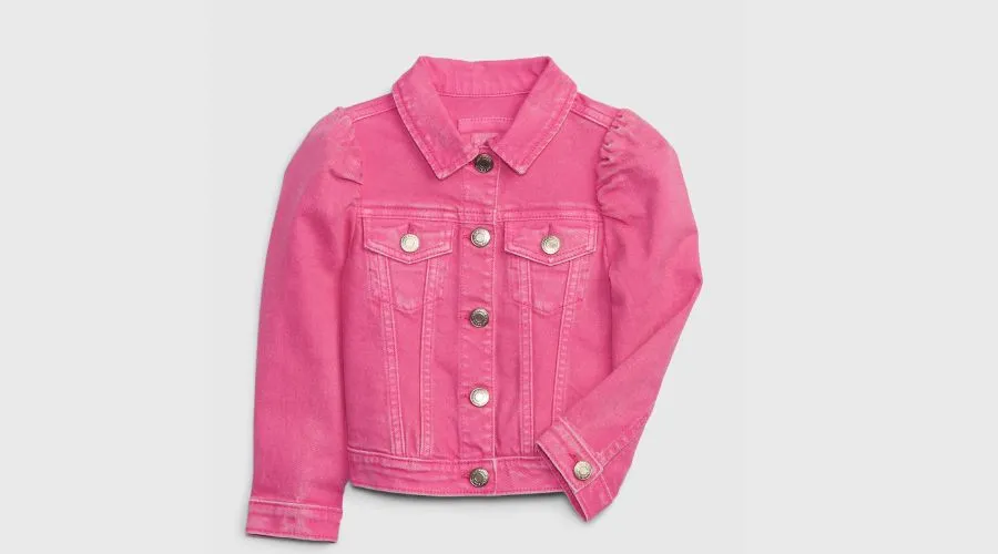 Gap × Barbie™ toddler puff sleeve icon denim jacket