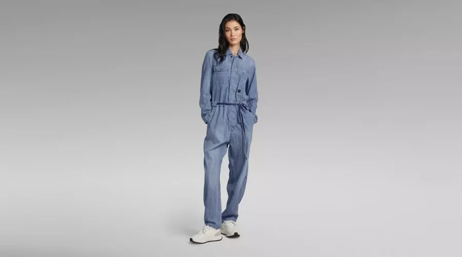 Denim Jumpsuit Long Sleeve