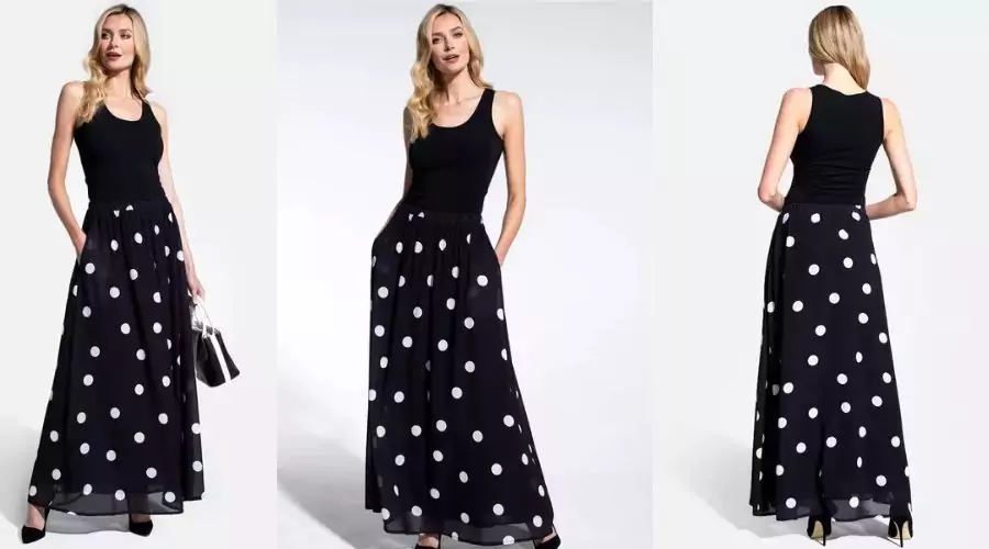 Hot Squash Chiffon Maxi Skirt 