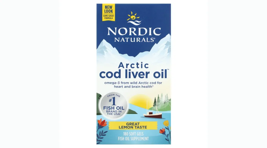 Arctic Cod Liver Oil, Lemon, 180 Soft Gels