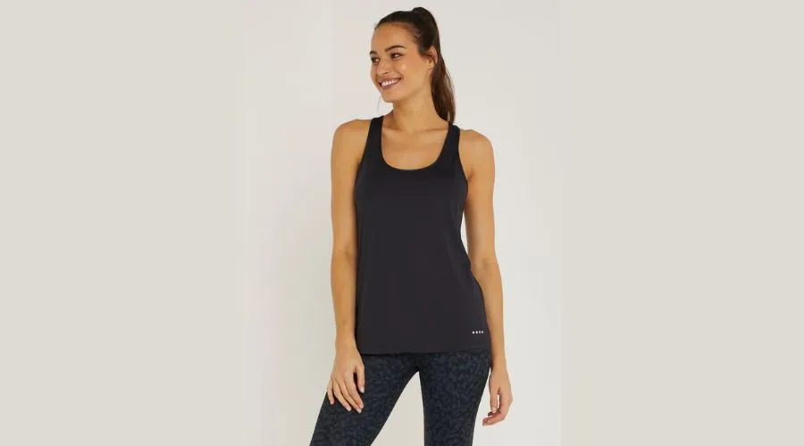 Souluxe Black Mesh Sports Vest Top