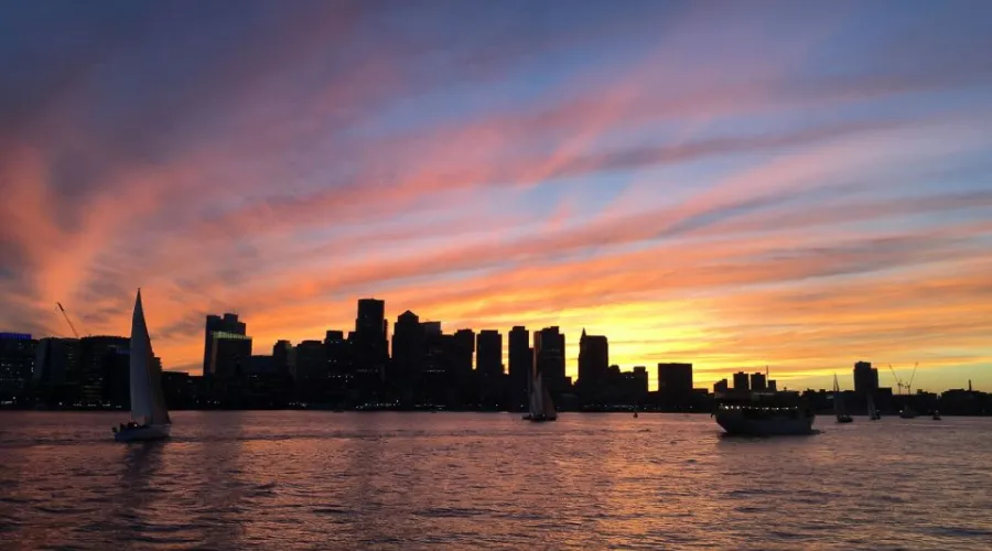 Boston Harbor Champagne Sunset Sail from Rowes Wharf